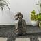 Glitzhome® 16.5" Faux Bronze Little Buddha Monk Garden Statue